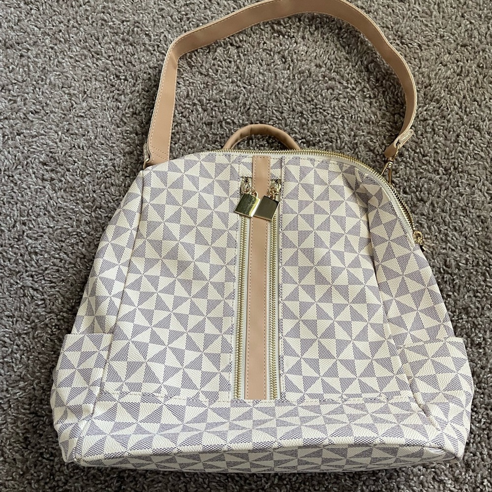 Geometric Patterned Backpack and Wallet Set - image 3